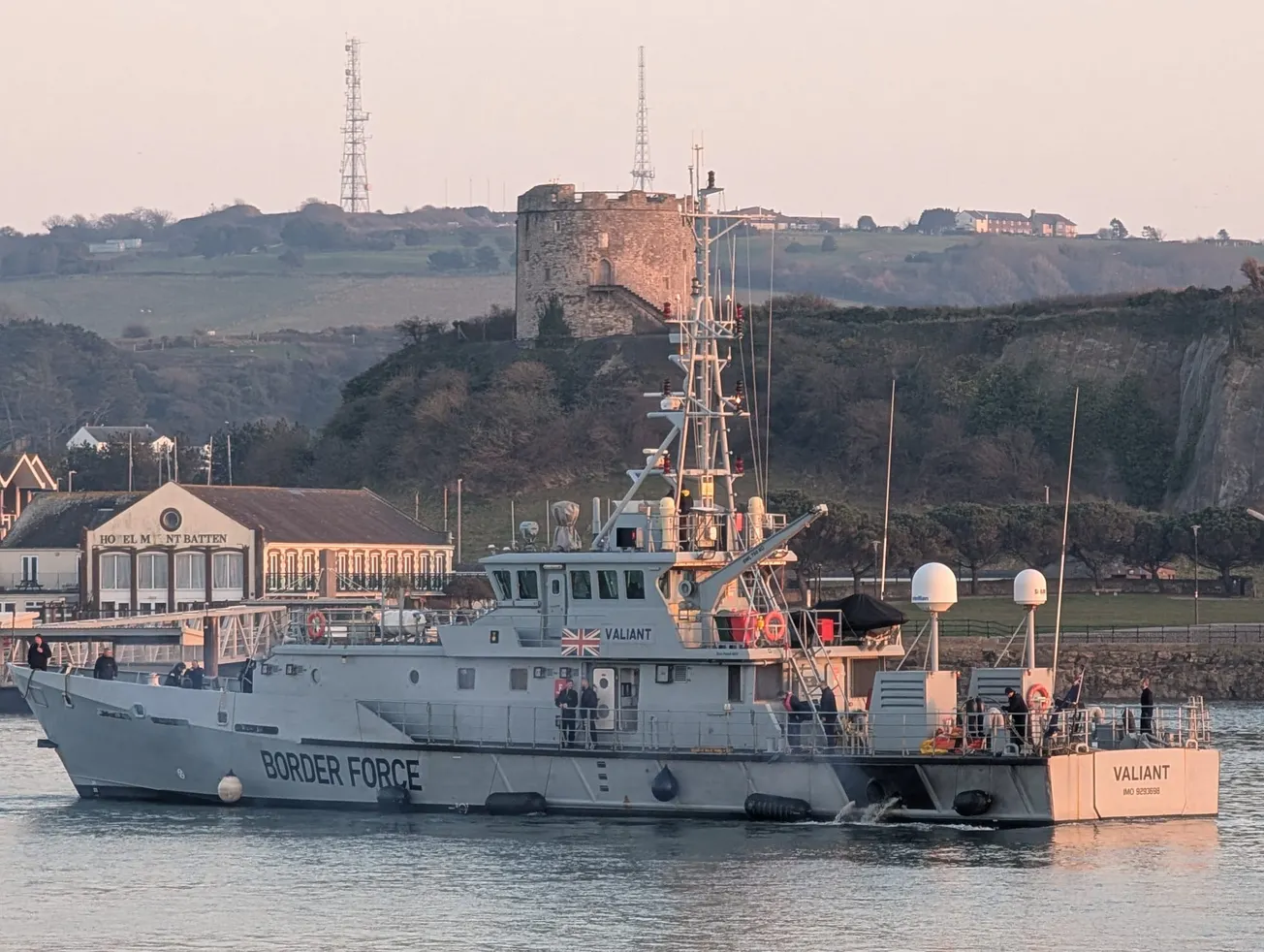 Border Force intercepts suspicious boat on fire off Plymouth coast