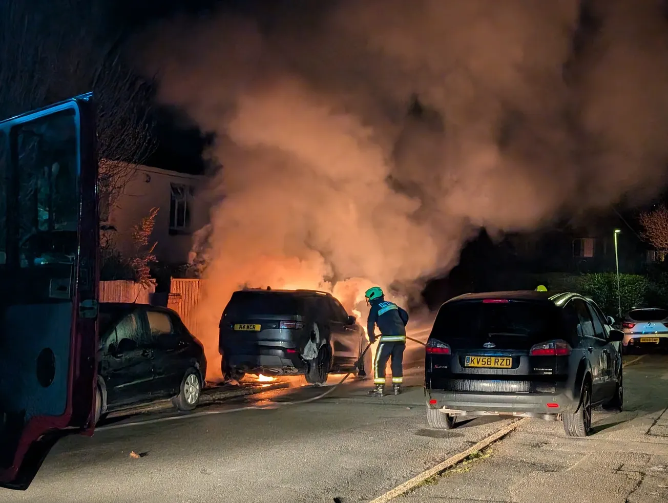 Drivers warned after hydrant obstructed in Plymouth car fire