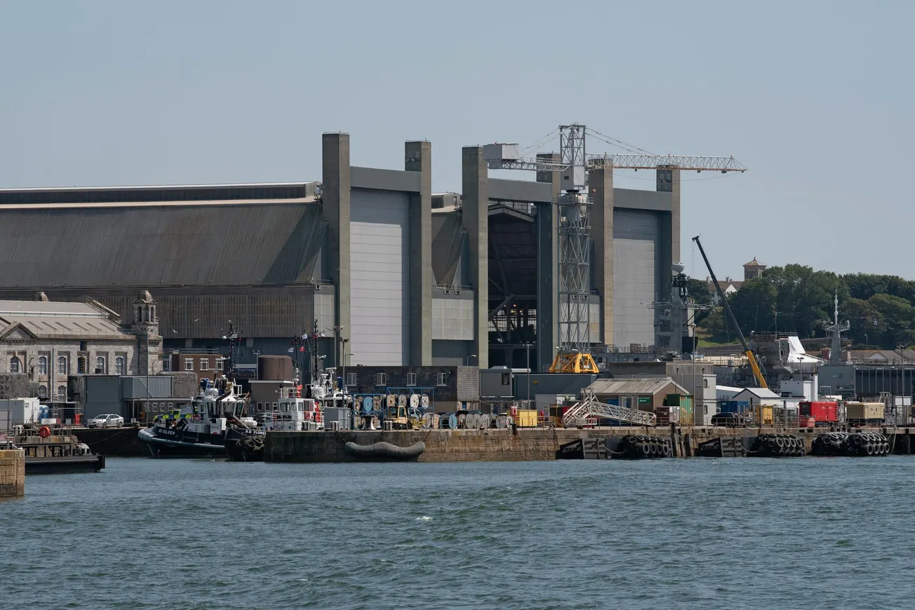 Fire breaks out at Devonport Dockyard in Plymouth
