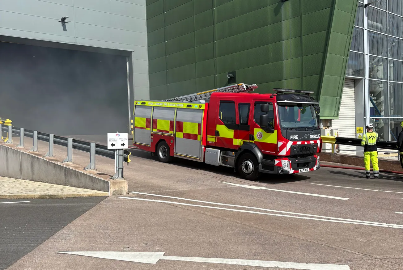 Marine flare thrown in household waste sparks fire at Plymouth incinerator