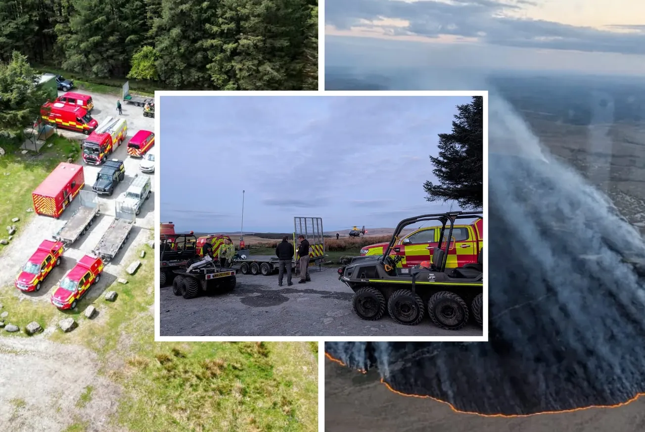 Photo gallery: Dartmoor wildfire enters day 2 as crews battle huge blaze