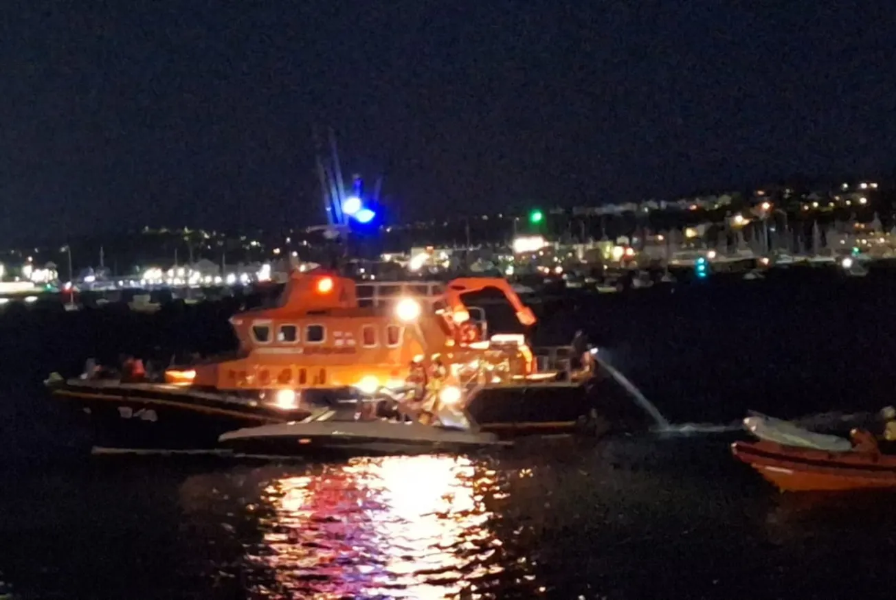 Man rescued by RNLI after falling overboard as boat runs aground in Plymouth