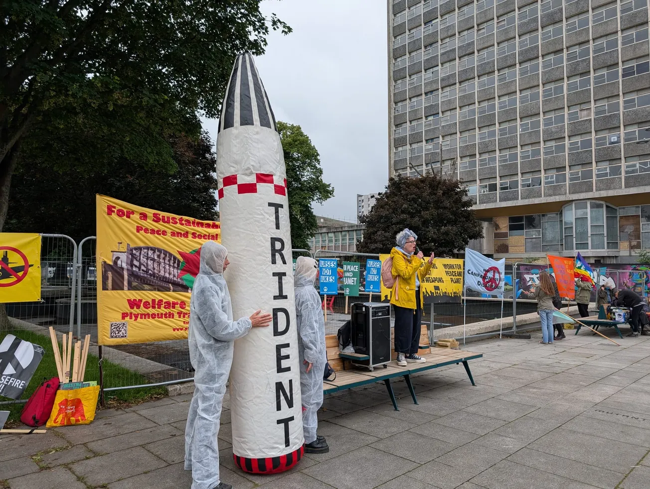 Protesters march through Plymouth over Devonport Dockyard nuclear disaster fears