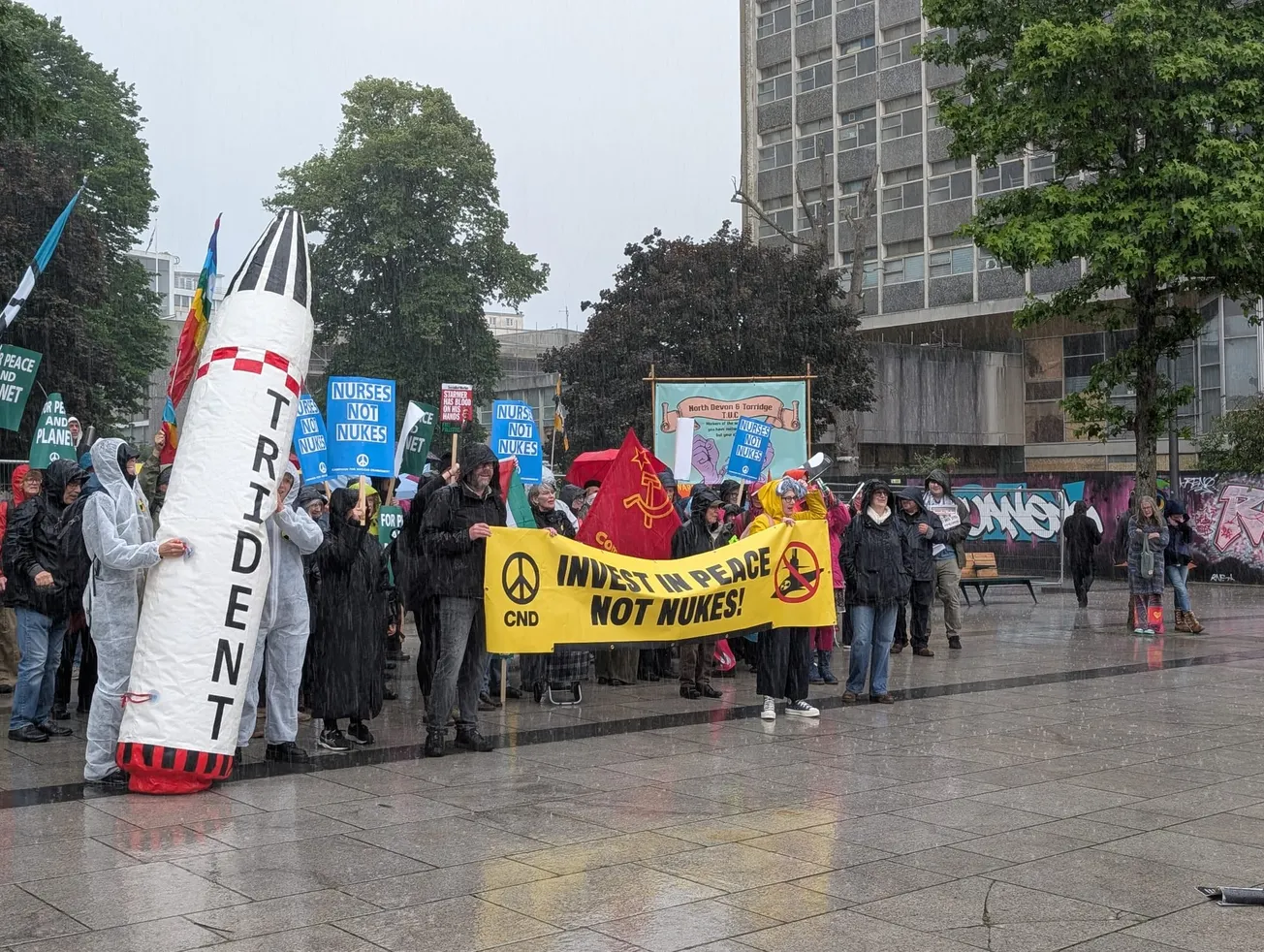 Major anti-nuclear protest in Plymouth over Devonport Dockyard nuclear fears and defence review