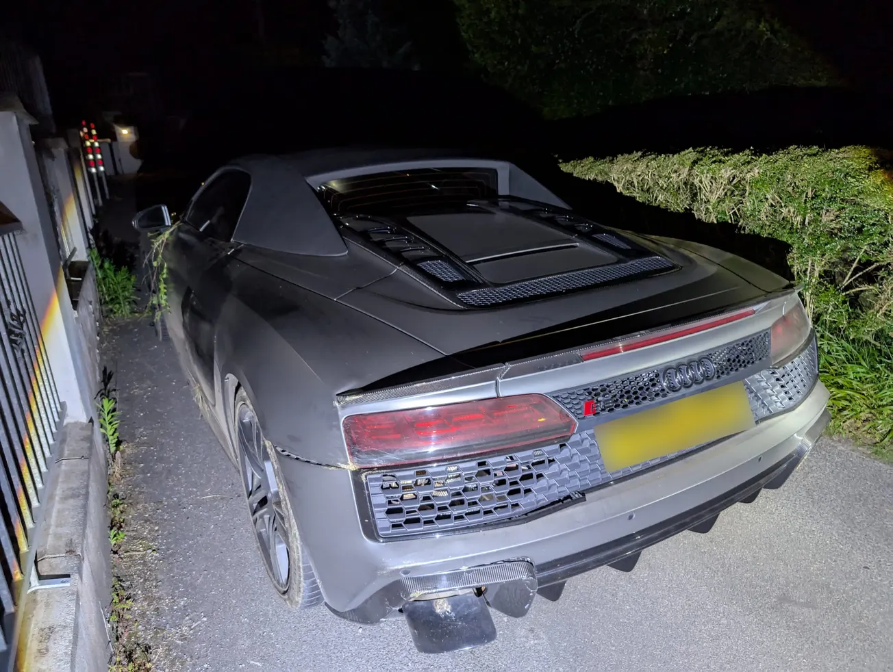 £100k Audi R8 dumped in Saltash after ramming officers and crashing into shop in wild police pursuit