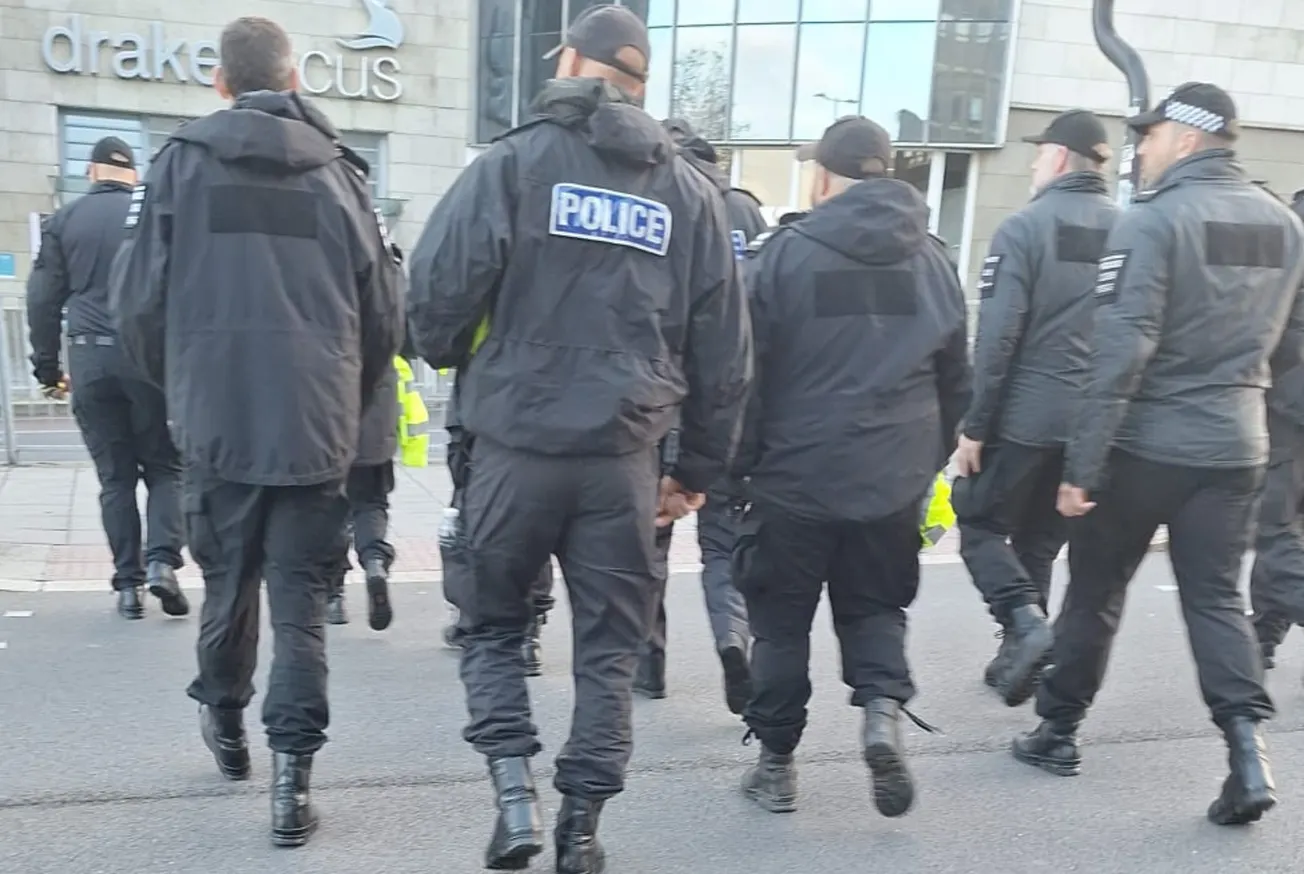 Why so many police were seen in Plymouth city centre last night