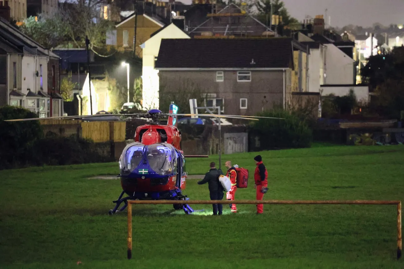Here's why a helicopter landed in Plymouth early this morning