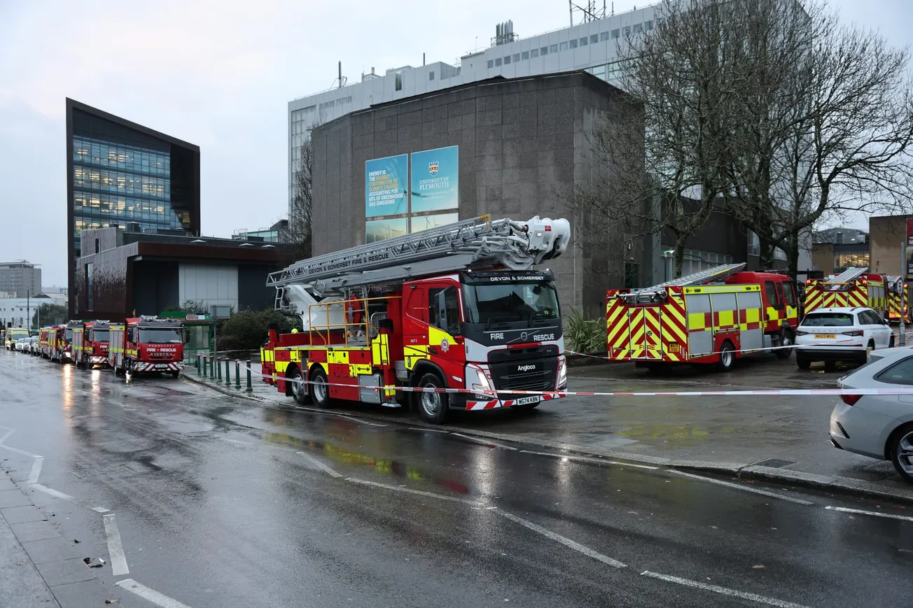 Major emergency response after ‘chemical leak’ at University of Plymouth