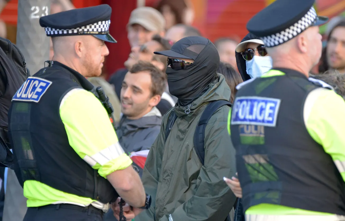 Man pleads guilty for failing to remove face mask at Plymouth flag protest