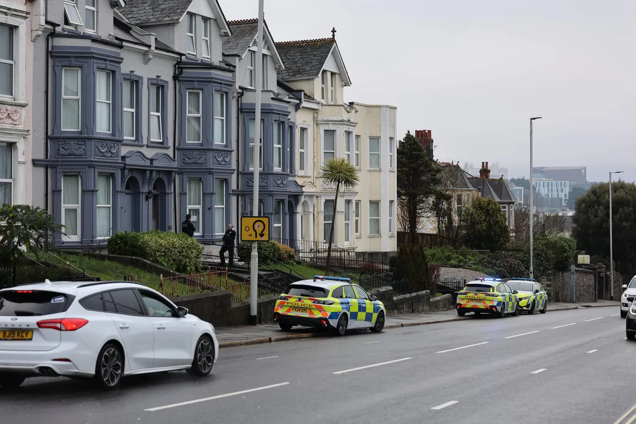 Woman arrested and taken to hospital after incident on busy road in Plymouth