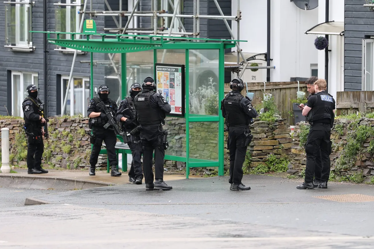 Armed police descend on ANOTHER Plymouth street