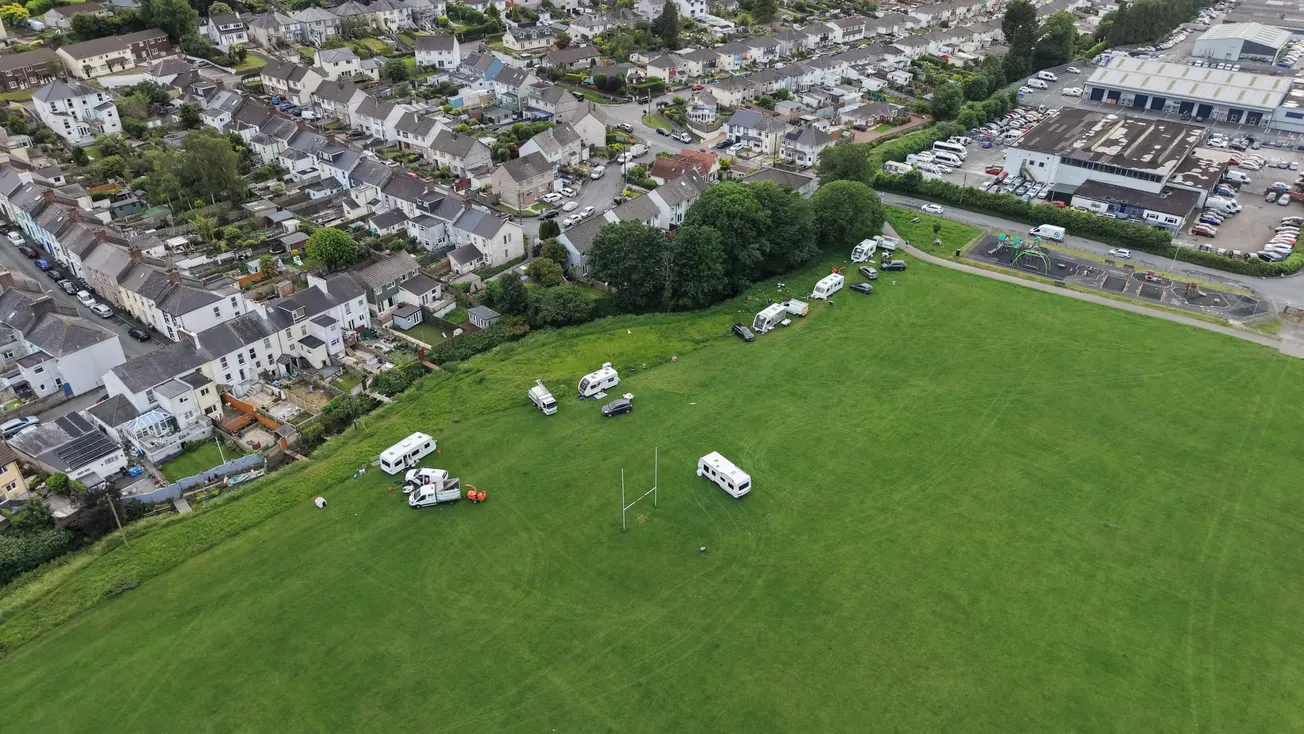 'Faeces concerns' as travellers take over two Plymouth fields
