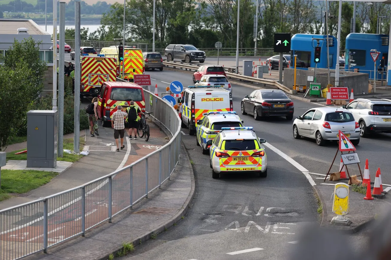 Man taken to safety from wrong side of Tamar Bridge