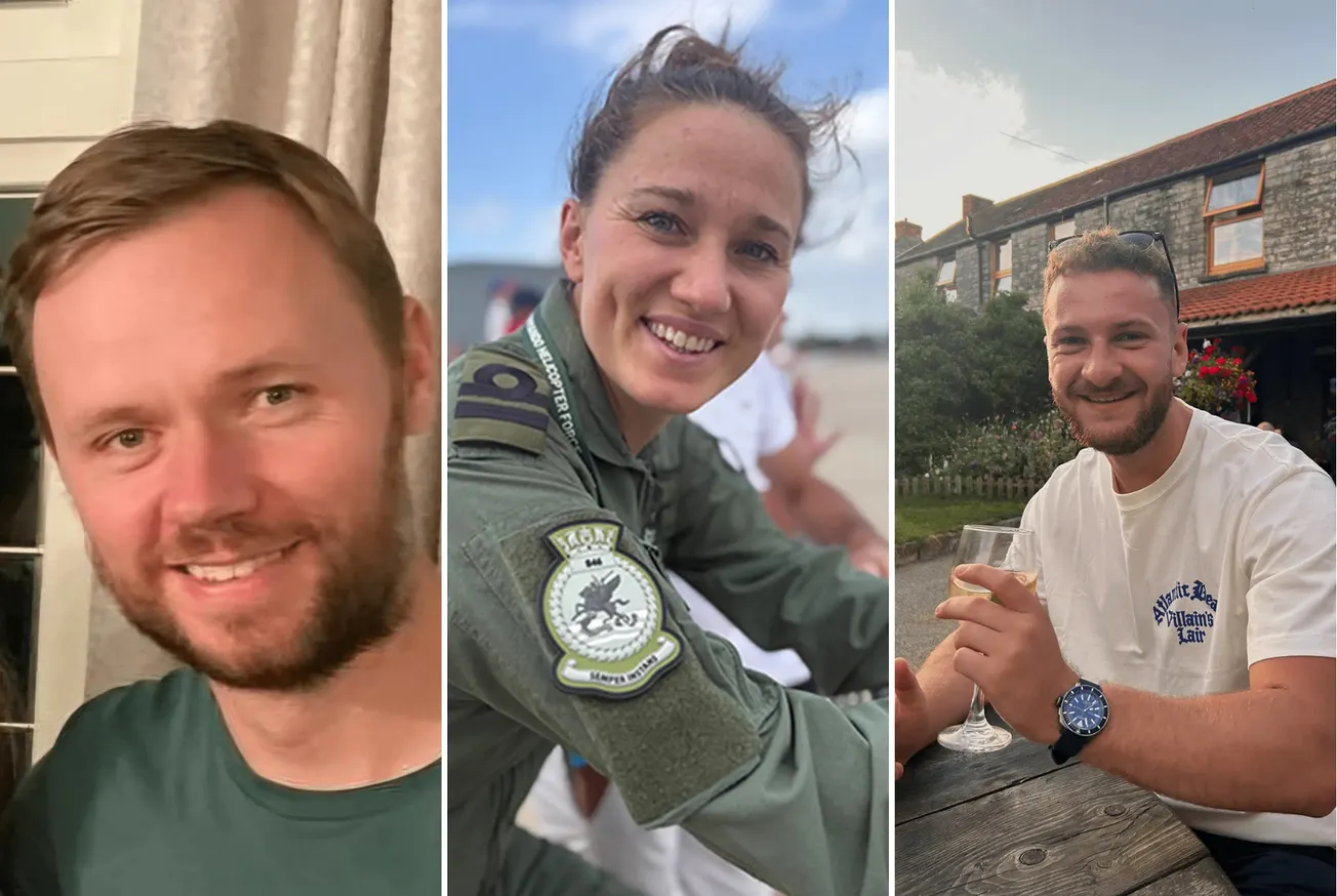 Three Royal Navy crew killed in Devon helicopter crash named in heartbreaking tributes
