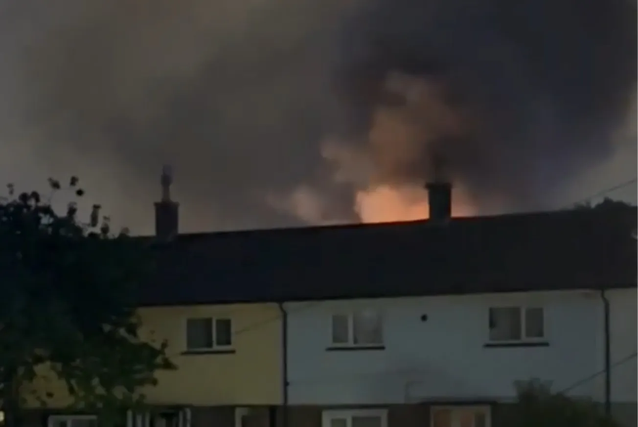 Fire rips through Plymouth home as five fire engines rush to the scene