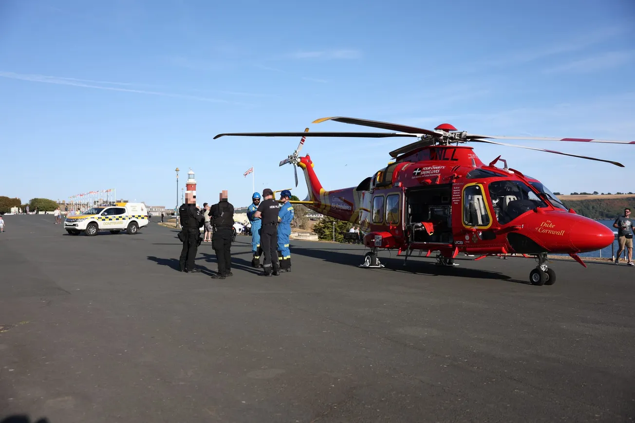 Man hospitalised after falling out of hotel window