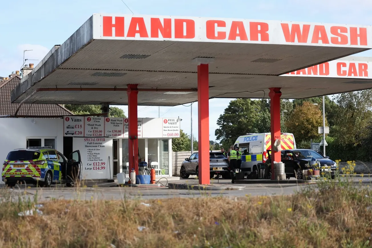 Armed MOD Police descend on Plymouth car wash