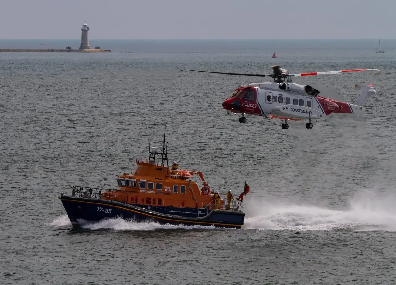 Teenager saved by heroes after RHIB sinks in Plymouth