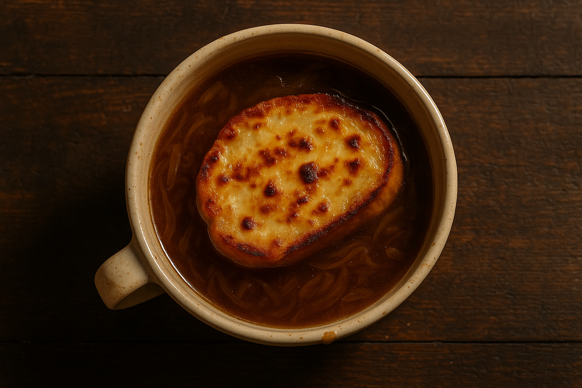 Cómo hacer sopa de cebolla francesa gratinada (fácil, oscura y con queso gauda o gruyère) Post feature image