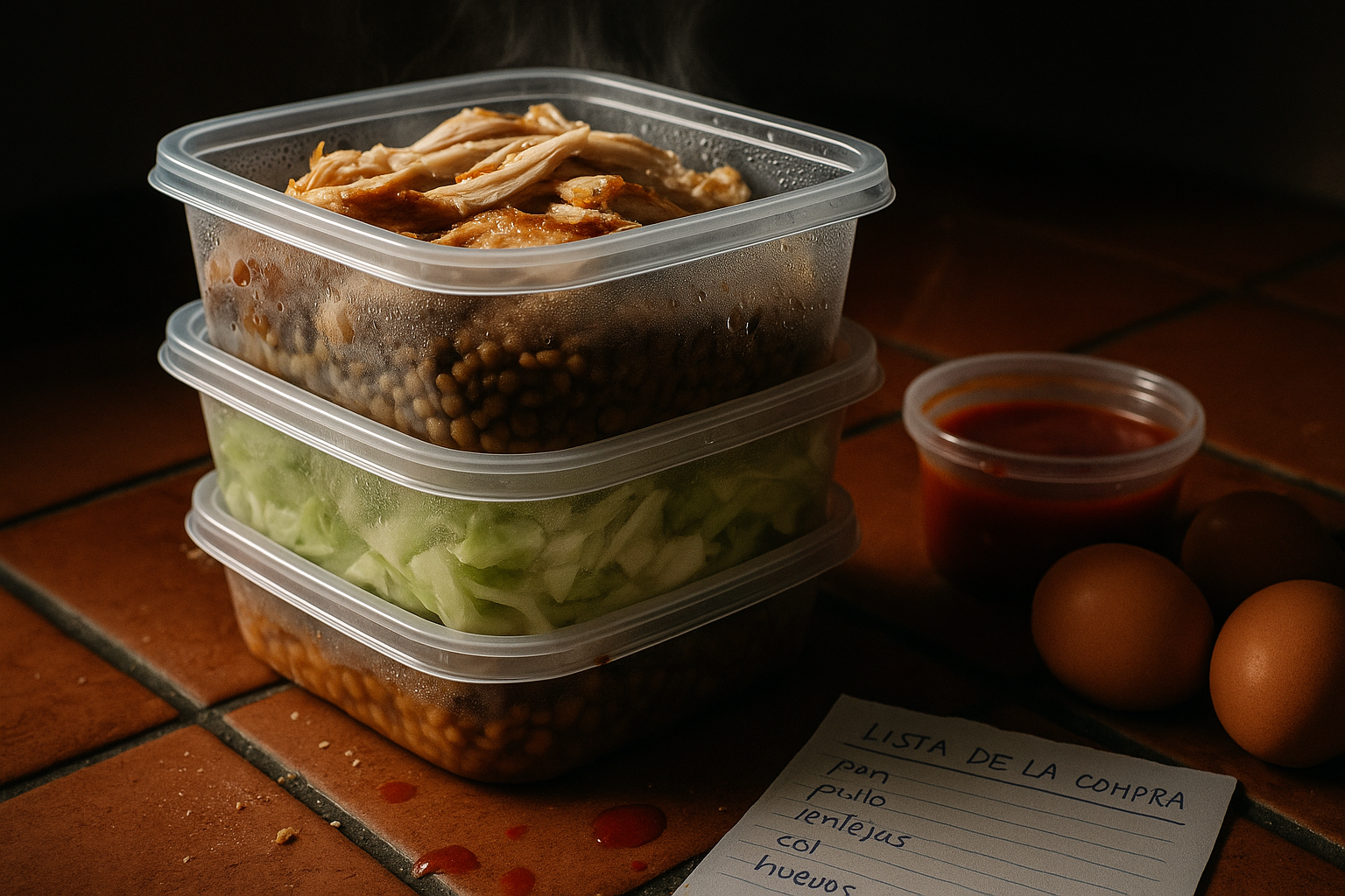 Menú semanal económico para 4 (Chile): 14 comidas por $55.000–$75.000 + lista de compras Post feature image