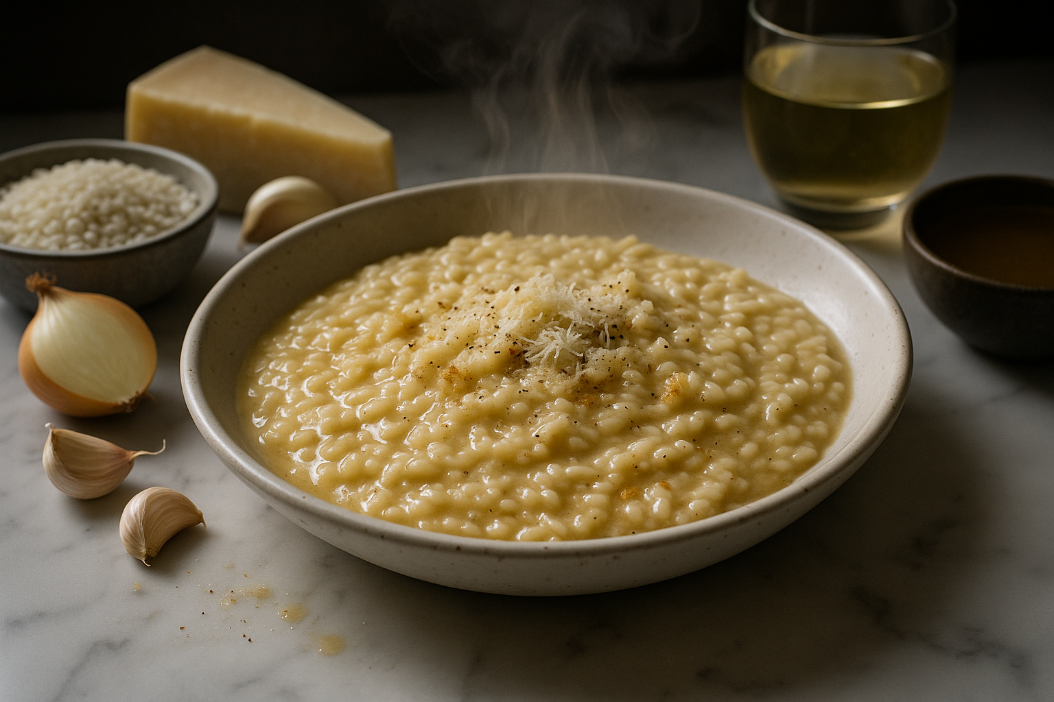 Cómo hacer risotto cremoso: receta base con tiempos y temperaturas (al dente, con o sin vino) Post image