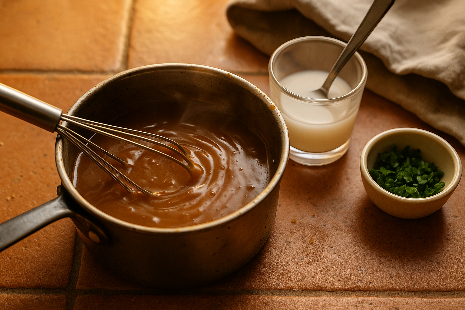 Cómo espesar una salsa sin grumos: maicena, roux y reducción (proporciones por taza) Post image