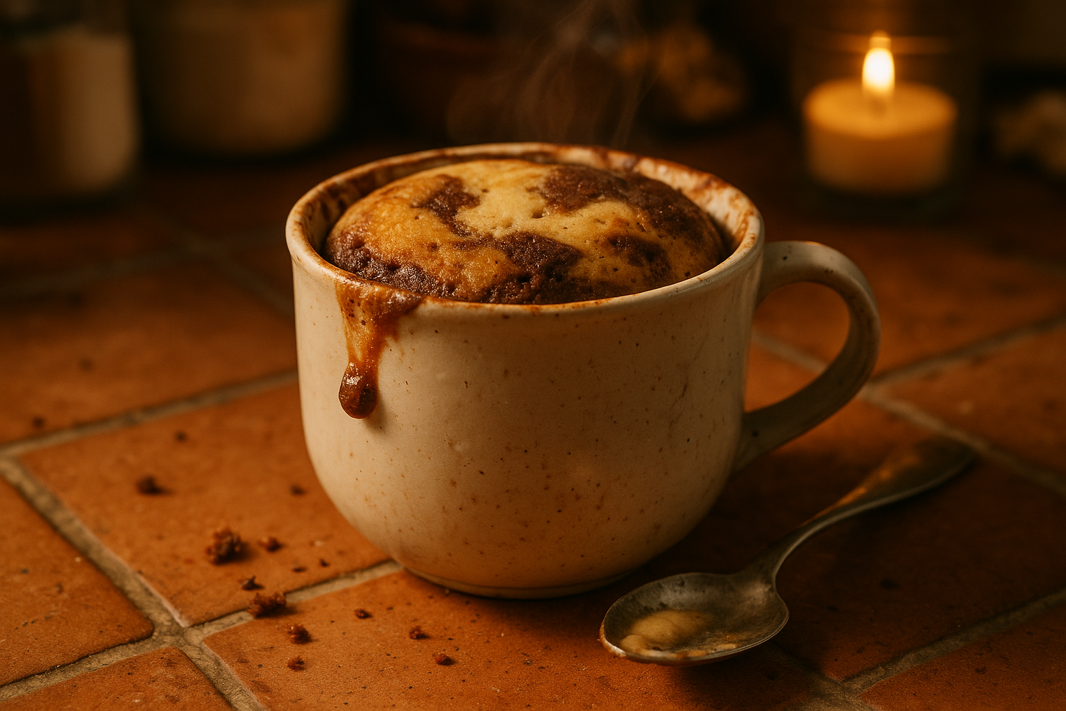 Queque en taza microondas en 5 min: tiempos por potencia (700–1000 W) y truco anti-gomoso Post feature image
