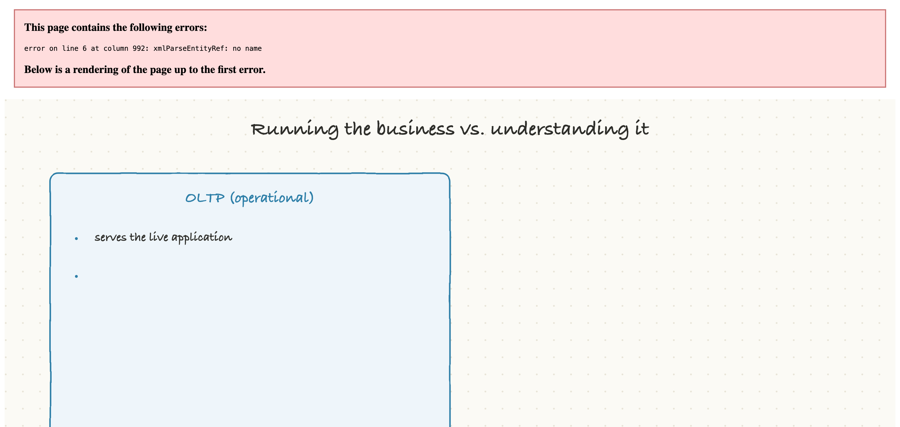 Running the business vs. understanding it