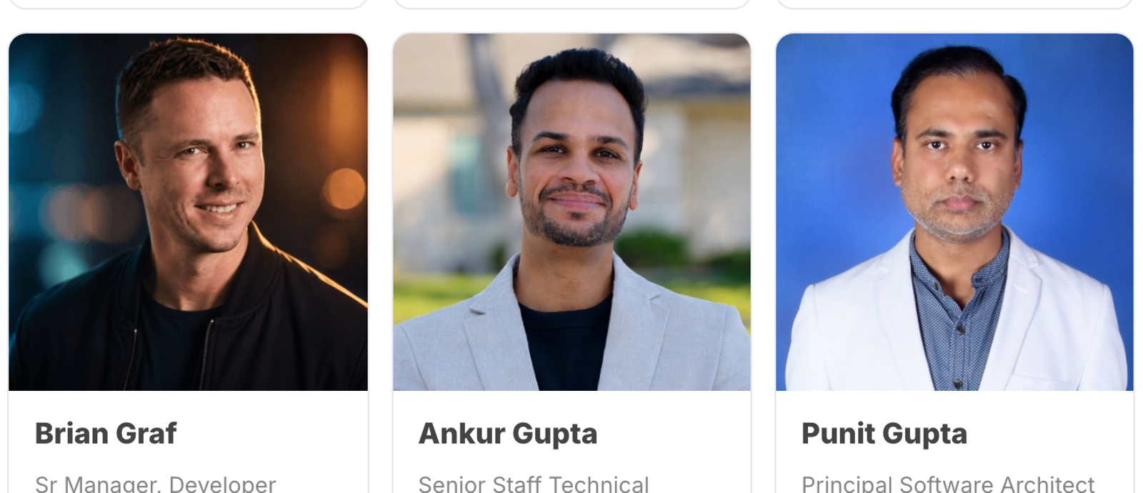 Ankur Gupta's card on DevNetwork's public Advisory Board directory, shown alongside fellow board members