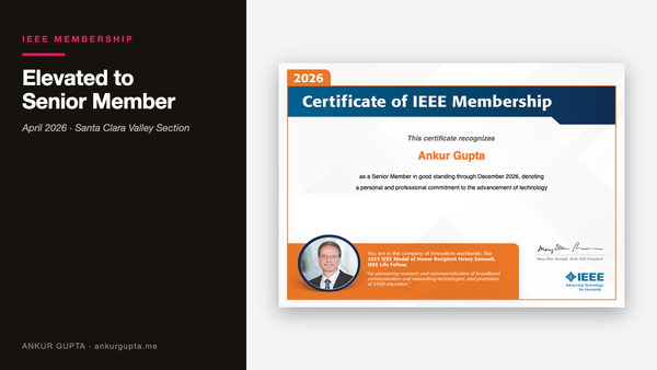 Elevated to IEEE Senior Member