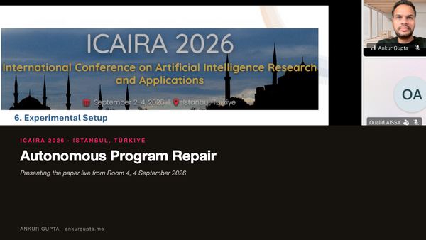 ICAIRA 2026, Istanbul: Autonomous Program Repair with Feedback-Driven Test Synthesis