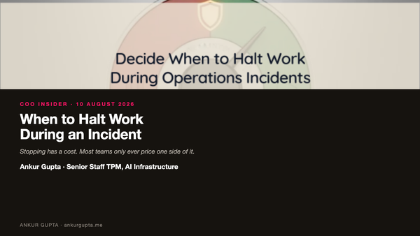 On COO Insider: When to Halt Work During an Operations Incident
