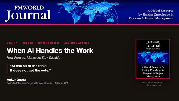 In PM World Journal: When AI Handles the Work