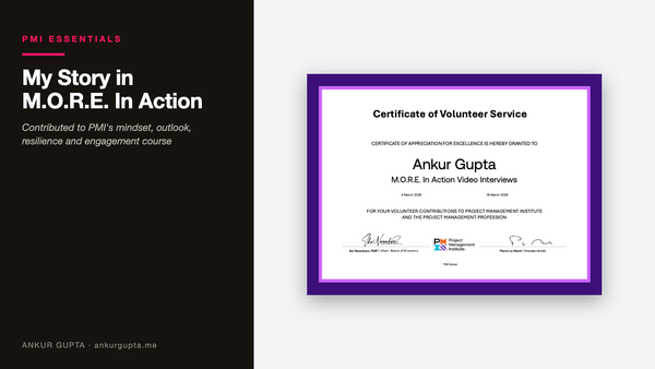 Volunteering with PMI: M.O.R.E. In Action