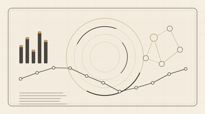 Abstract capital allocation diagram with recurrence loops and venture network nodes
