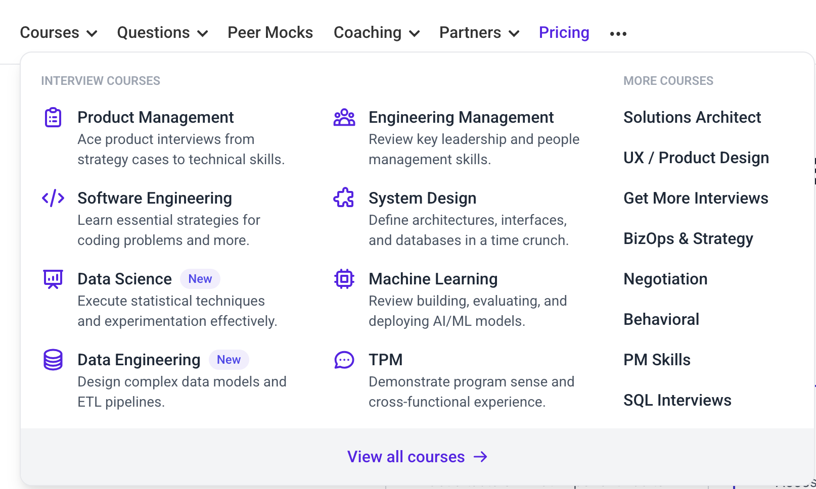 Exponent interview courses