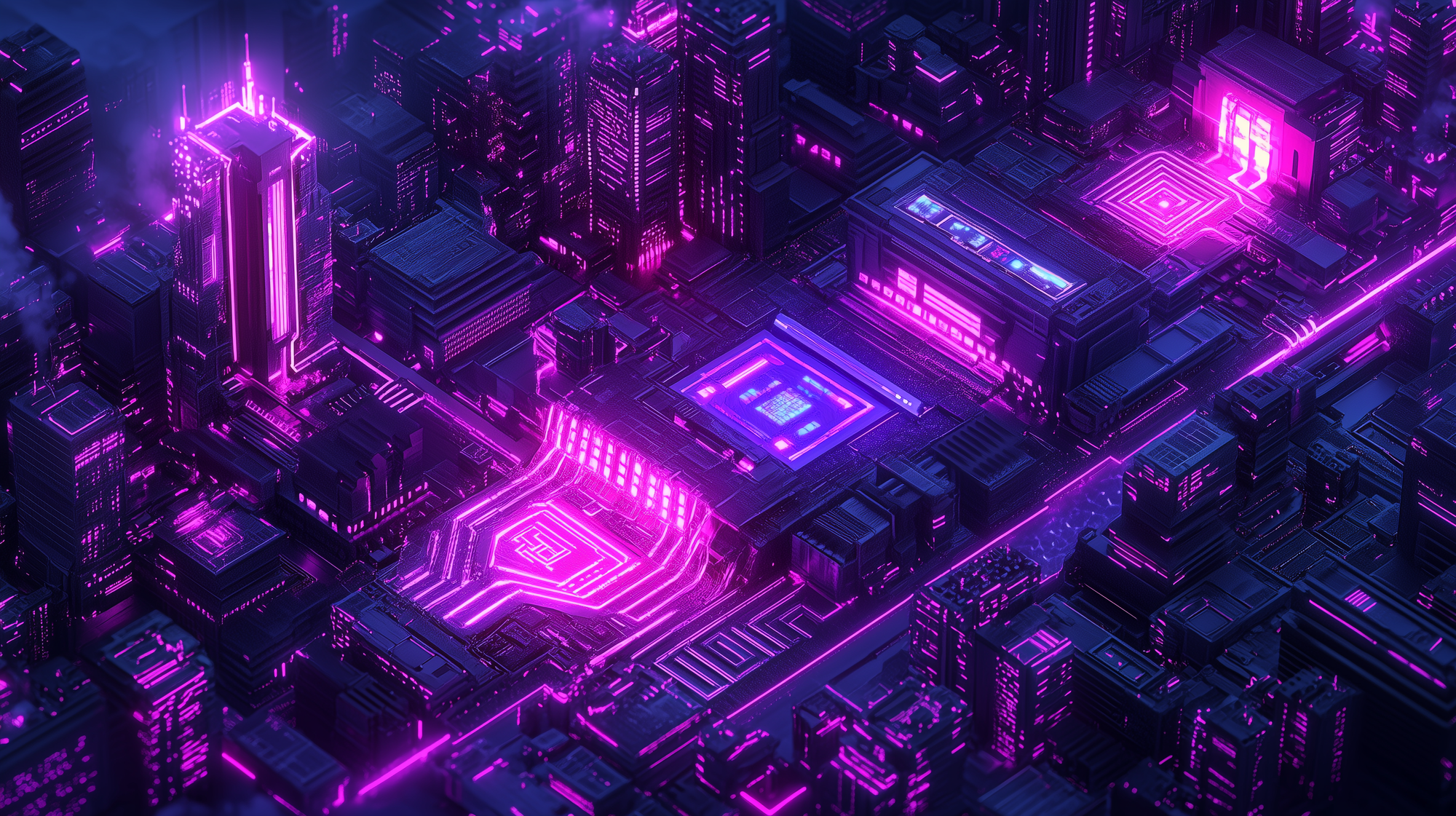 futuristic digital landscape where cyber defenders and adversaries stand at a crossroads