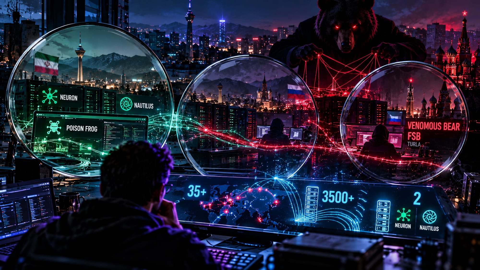 VENOMOUS BEAR using hijacked Iranian tools and infrastructure, revealing Russian FSB control behind misleading telemetry