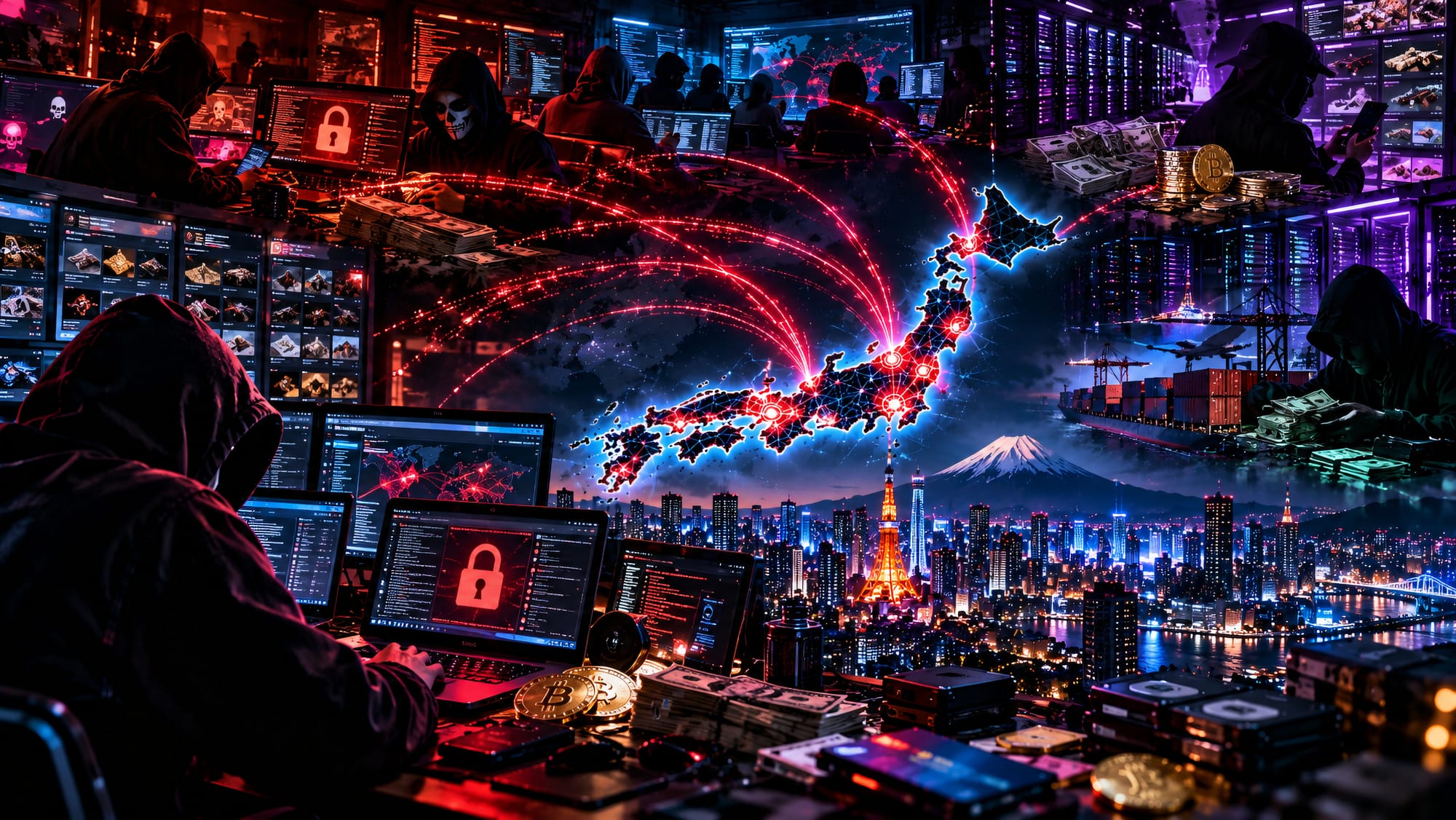 Japan targeted by an eCrime ecosystem spanning ransomware, infostealers, initial access brokers, underground markets, and cybercriminal infrastructure