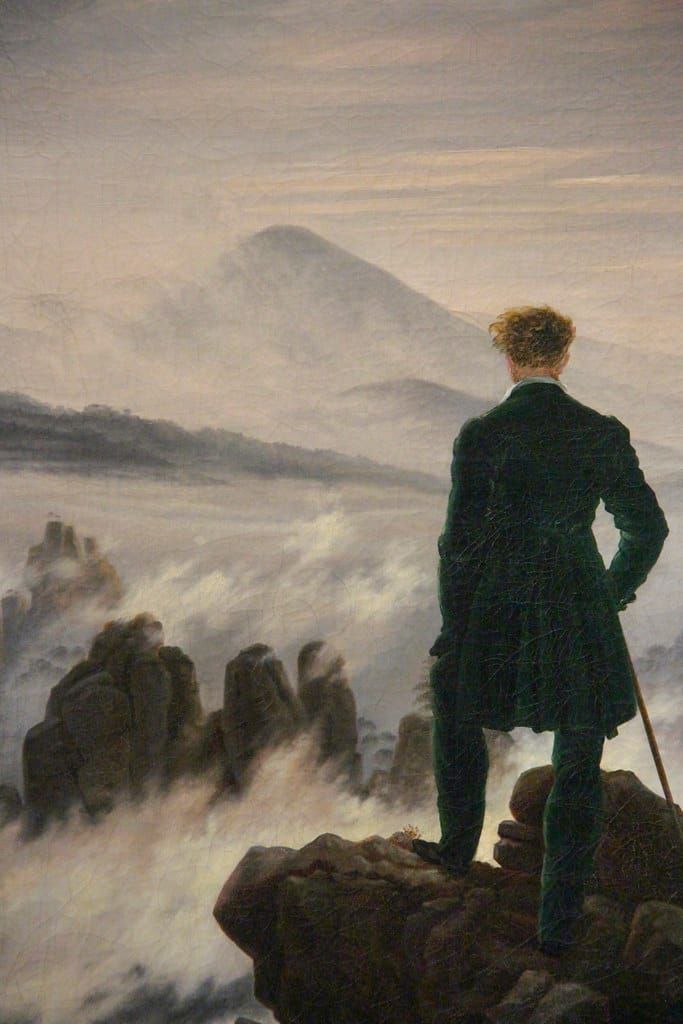 Wanderer above the Sea of Fog, by Caspar David Friedrich. Represents the team planning for the future.
