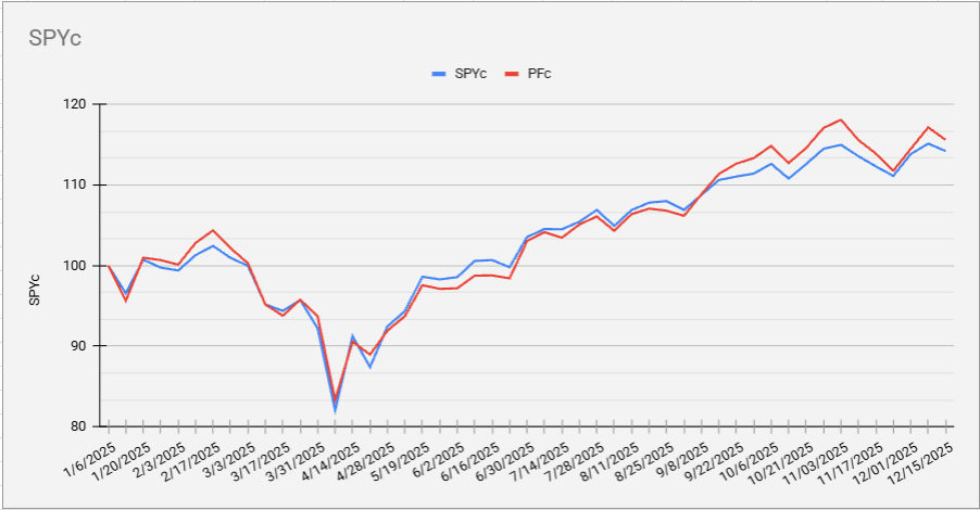 Portfolio performance cap-weighted portfolio