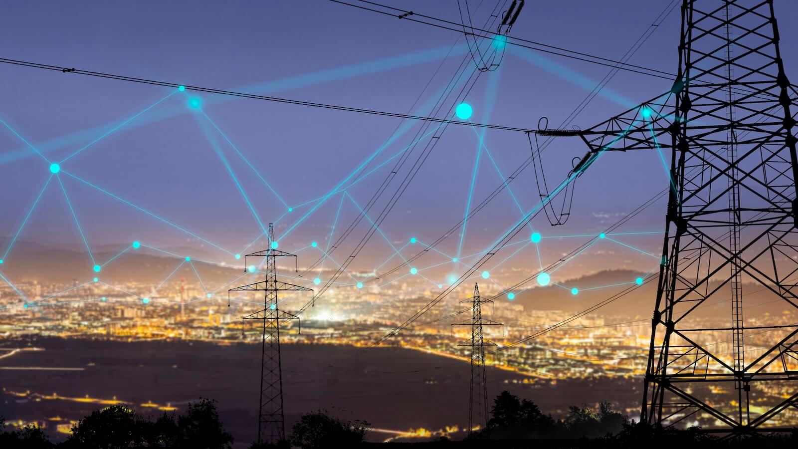 Utilities lighting up a city