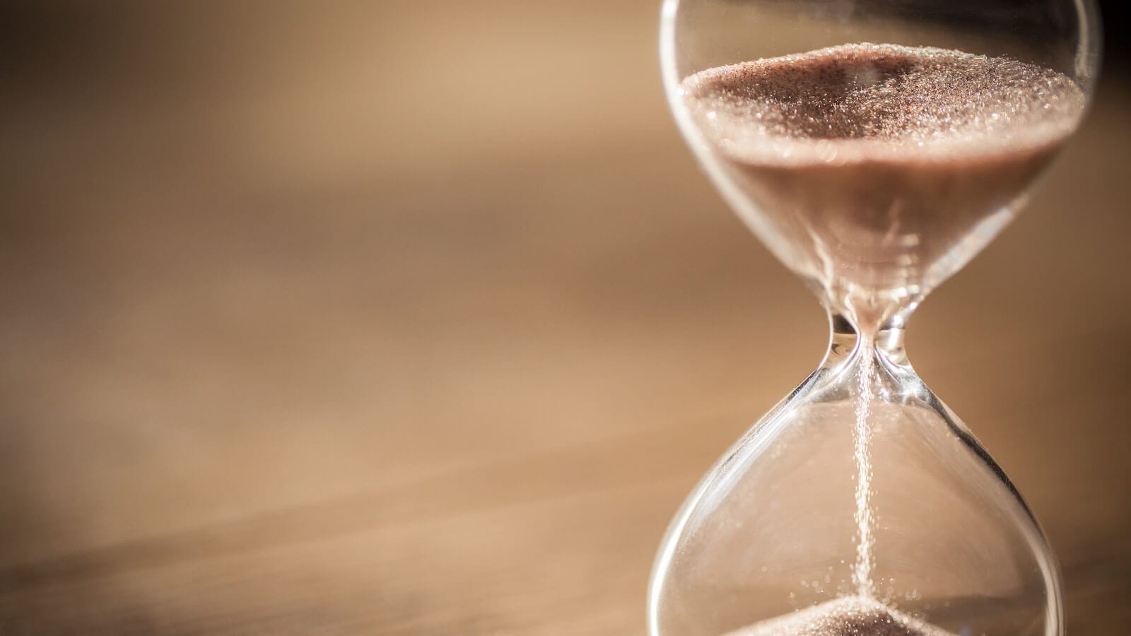 Hourglass showing time passing