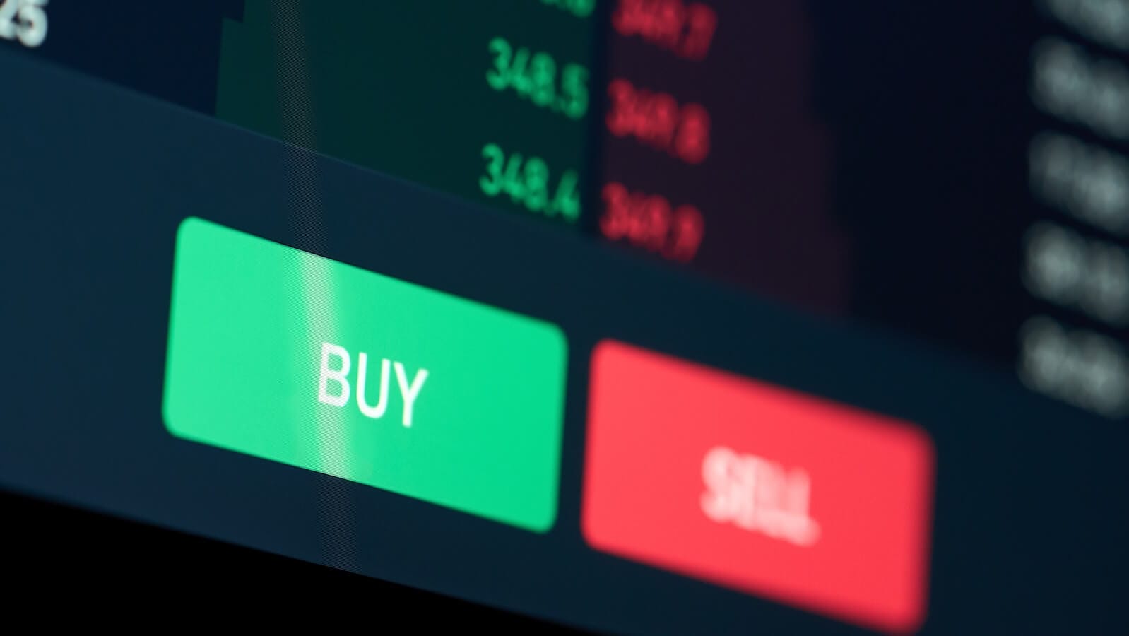 Buy and Sell icons for stock brokerage account