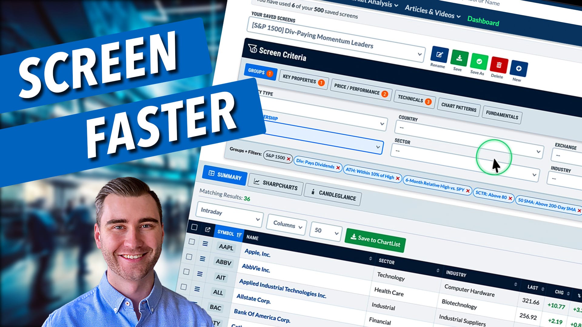 The StockCharts Screener: Faster, Simpler, More Powerful