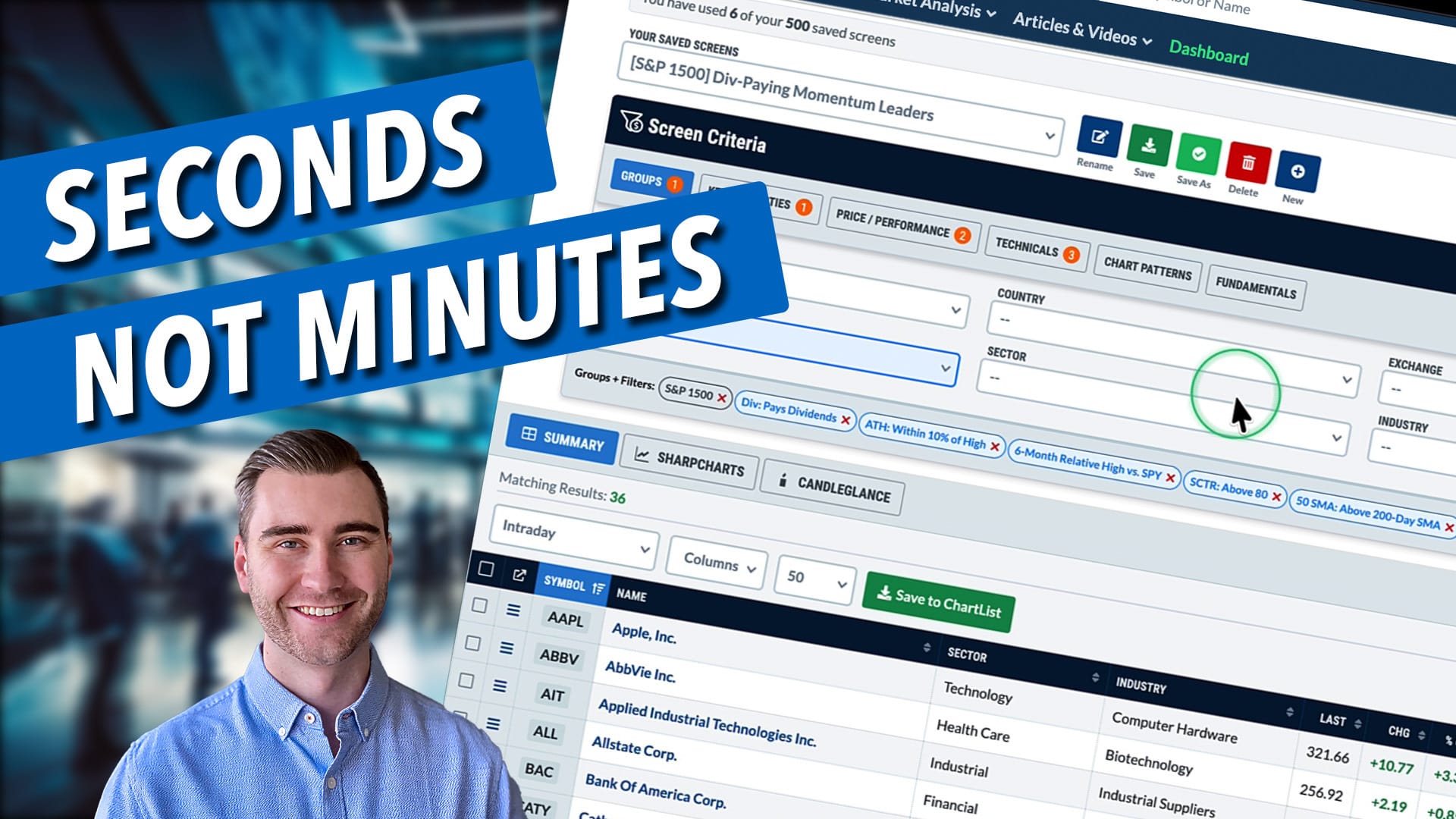 The StockCharts Screener: Faster, Simpler, More Powerful