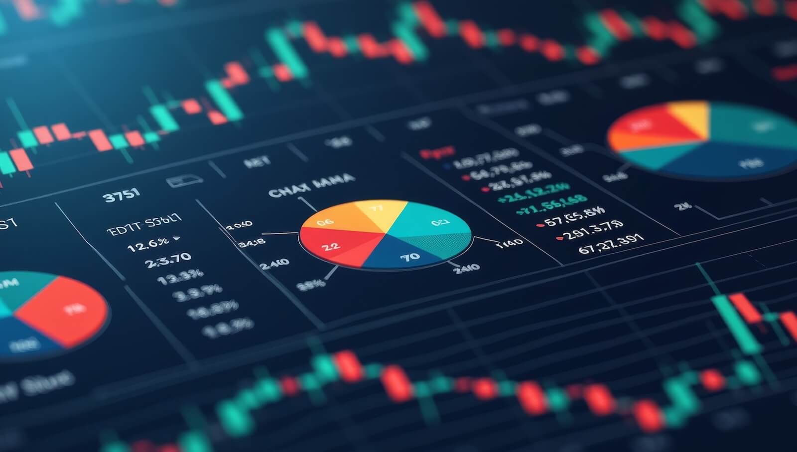 Stock price charts and pie charts: S&P 500 still strong
