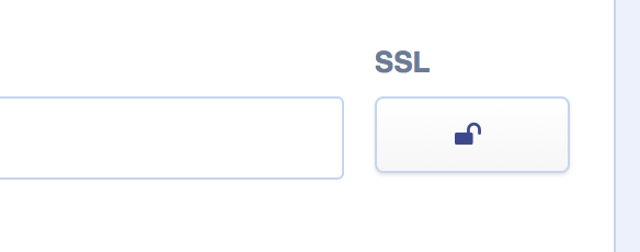 Padlock button for SSL