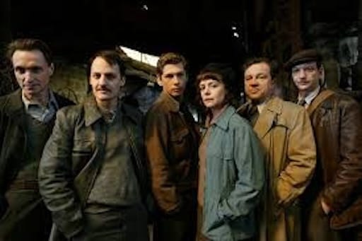 Image from Un Village Français featuring Fabrizio Rongione and Constance Dolle