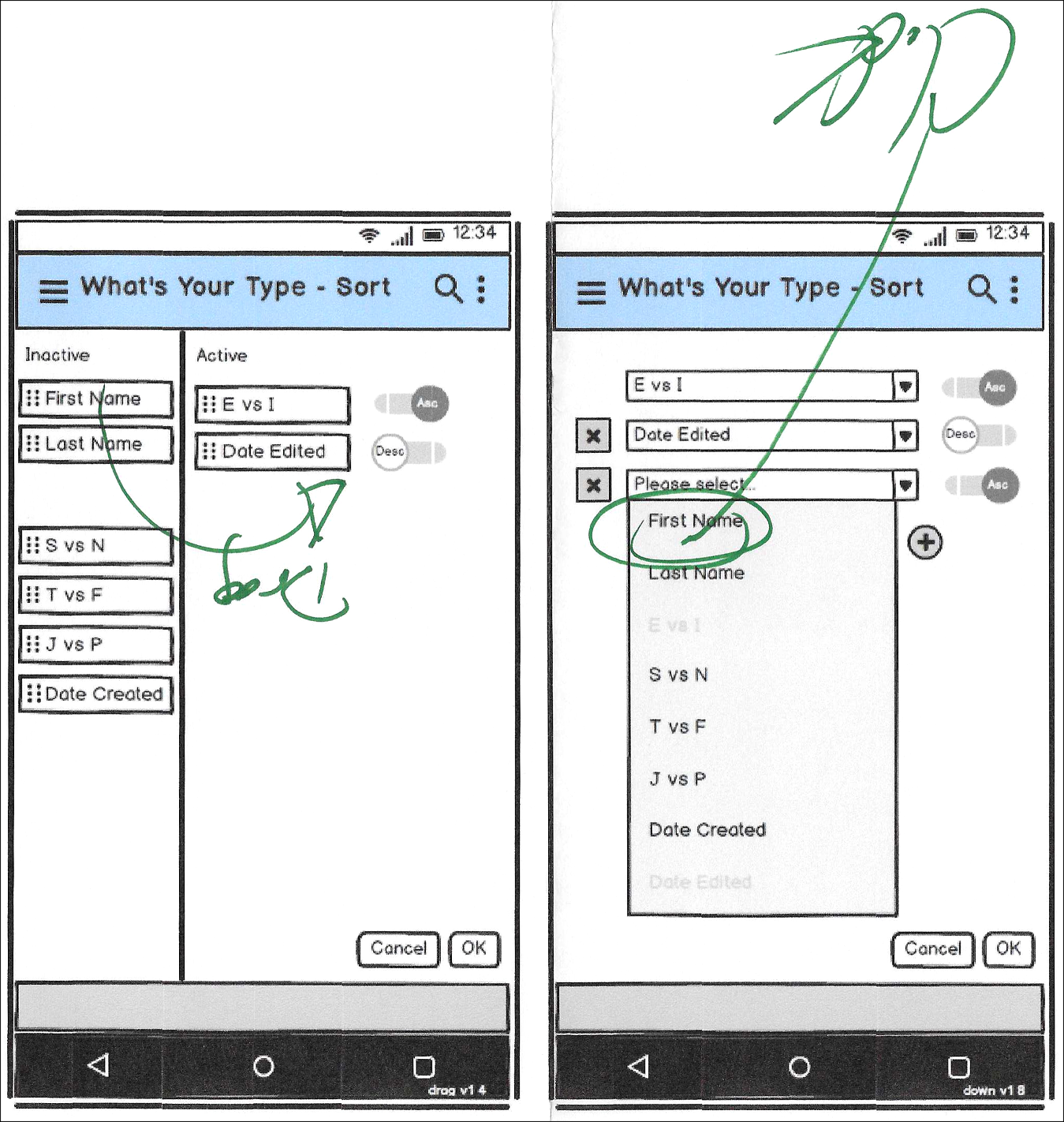 Drag-and-Drop and Drop-Down List sort examples